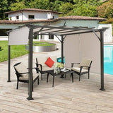 10 ft. x 10 ft. Metal Frame Patio Gazebos in Beige