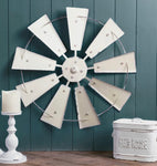 Glitzhome 22" Windmill Wall Art, Beige