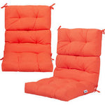 Costway 22"x44" Indoor Outdoor High Back Chair Cushion Patio Seating Pad Orange