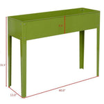 Green Steel Rectangular Raised Bed Elevated Bed