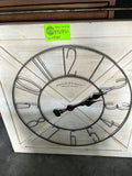 Barn door wall clock