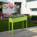 Green Steel Rectangular Raised Bed Elevated Bed