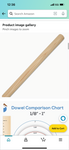 2 Wooden Dowel- 1-1/2 x 36 Inch