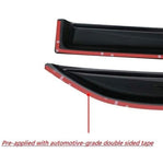 Smoke Tinted Tape-On Side Window Visor Deflectors Rain Guards Compatible with Nissan Murano 2015 - 2023 S SV SL Platinum 2016 2017 2018 2019 2020 2021 2022