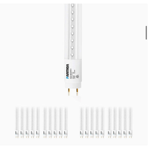 PARMIDA 20-Pack 4FT LED T8 Ballast Bypass Type B Light Tube, 18W