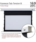 Elite Screens Evanesce Tab-Tension B, 120-inch Diagonal 16:9, 4K / 8K HD Ready, Recessed in-Ceiling Electric Tab Tensioned Projector Screen