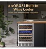 24” Dual Zone Wine Cooler 46 Bottles