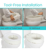 Toilet seat riser (for elongated toilet)