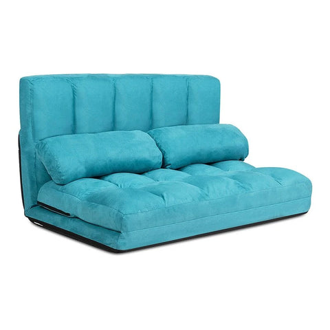 6-Position Adjustable Lounge Couch in Blue