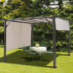 10 ft. x 10 ft. Metal Frame Patio Gazebos in Beige