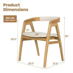 Leisure Bamboo Chair Dining Chair w/ Curved Back