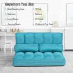 6-Position Adjustable Lounge Couch in Blue