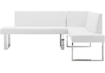 Sectional in White and Chrome Finish