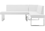 Sectional in White and Chrome Finish