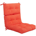 Costway 22"x44" Indoor Outdoor High Back Chair Cushion Patio Seating Pad Orange