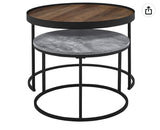 Round nesting coffee table