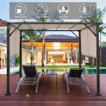 10 ft. x 10 ft. Metal Frame Patio Gazebos in Beige