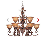 Illuminati - 9 Lights - Chandelier - Bronze Finish